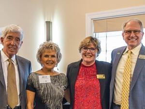 NWU President Darrin Good, Diana Good, Linda Robinson-Rutz and Philip Mullin celebrate NWU's new innovation and entrepreneurship major. 